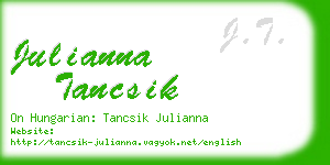 julianna tancsik business card